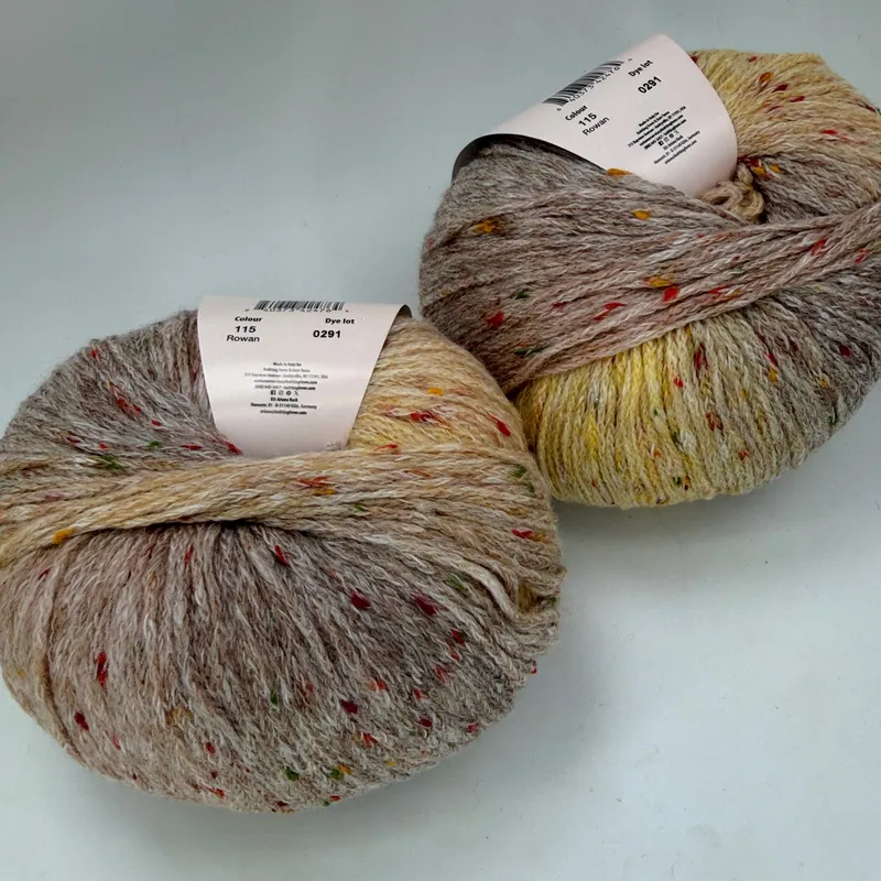 Lot of 2 Louisa Harding Tulla Tweed Yarn Skeins Color 115 Rowan Wool Blend 100g