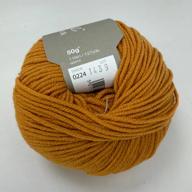 Sublime Extra Fine Merino Wool DK Yarn 50g 127 Yds Shade 0224 Mustard Gold Italy