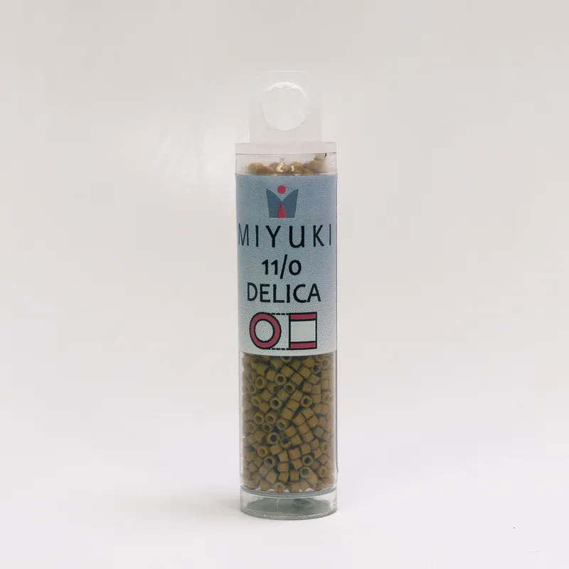 Miyuki Delica 11/0 Frost OP Glaze Pecan DB2286 7.2g Tube