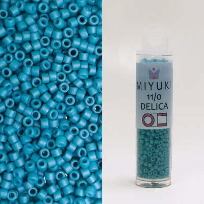 Miyuki Delica 11/0 Dyed Matte OPaquecapri DB798 7.2g Tube