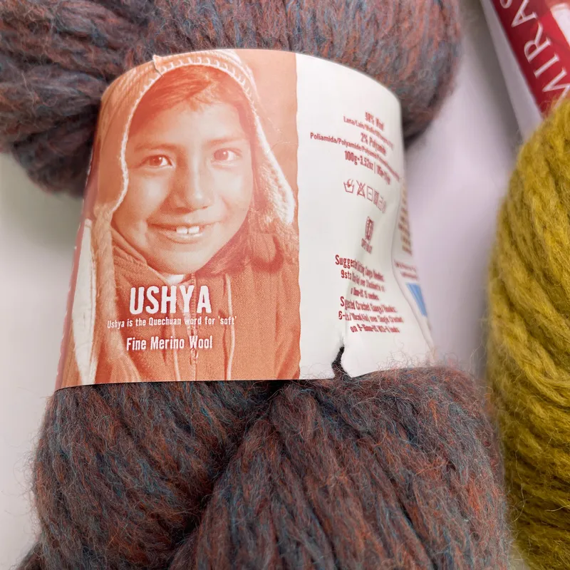 Mirasol Ushya Super Bulky Yarn Lot of 2 - Goldenrod & Heathered Multi 200g Total