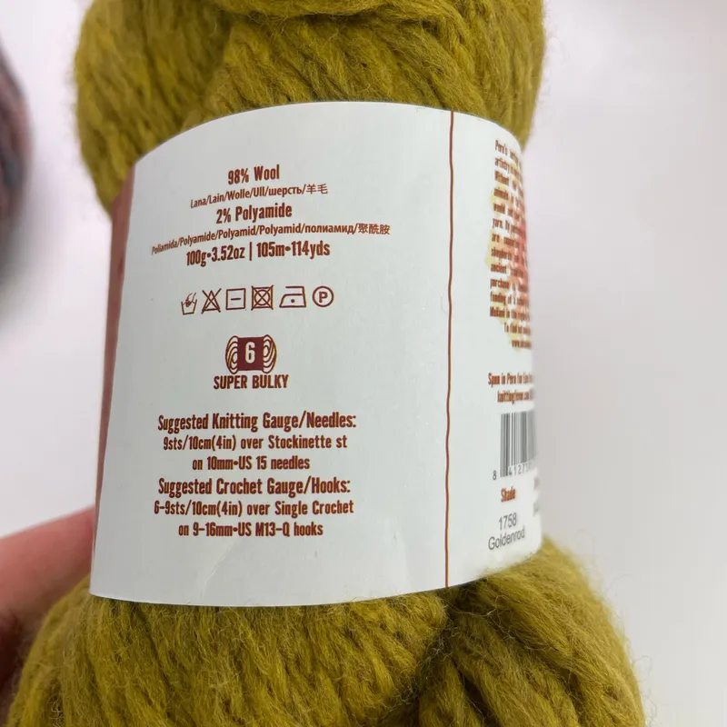 Mirasol Ushya Super Bulky Yarn Lot of 2 - Goldenrod & Heathered Multi 200g Total