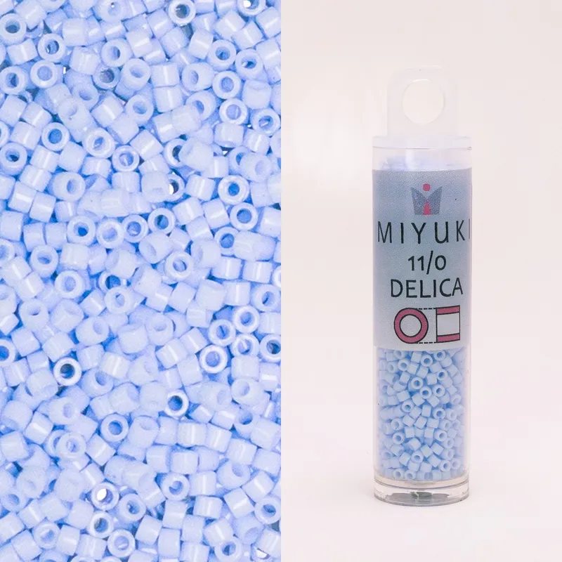 Miyuki Delica 11/0 OP LT Sky Blue DB1497 7.2g Tube