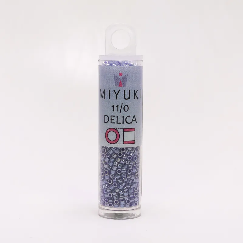 Miyuki Delica 11/0 Lined Crystal/Violet DB250 7.2g Tube