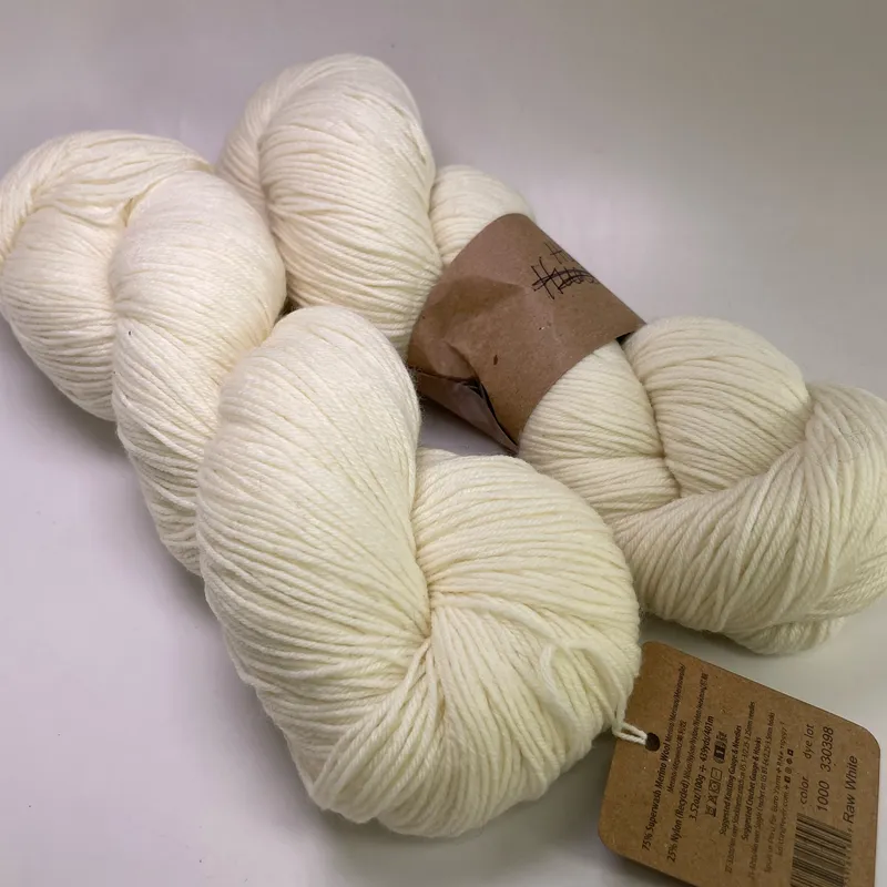 Lot of 2 Araucania Huasco Sock Kettle Dyes Yarn 1000 Raw White Matching Dye Lot