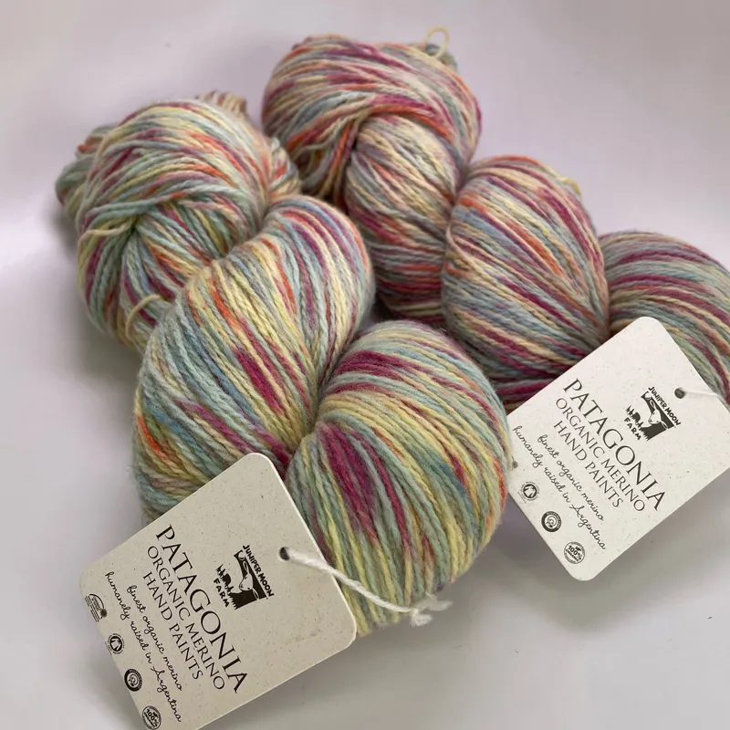 2x Juniper Moon Farm Patagonia Organic Merino Hand Paints Yarn 1002 Gold Coast