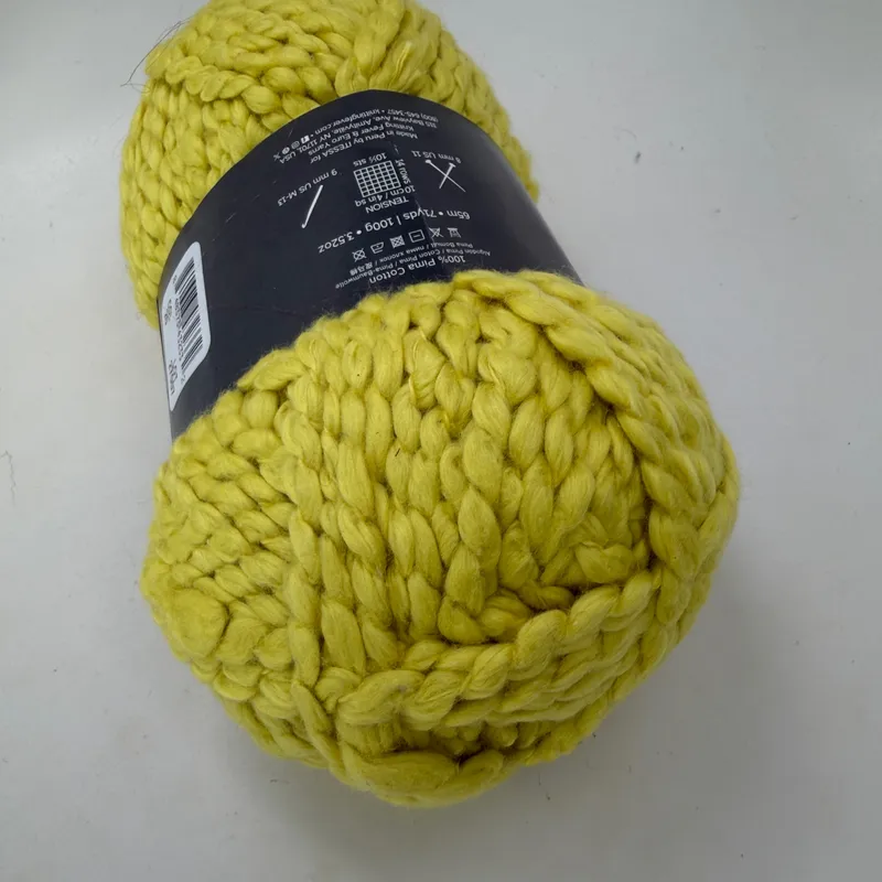 Jody Long Pima Grande Organic Pima Cotton Yarn Color 20 Yellow 100g Skein