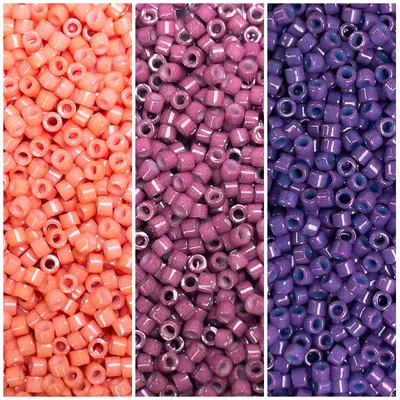 Miyuki Delica 11/0 Purple Wine Collection DB660 DB1363 DB1376 3 Tubes