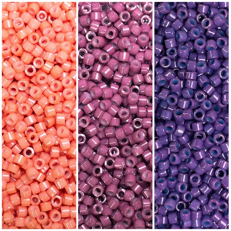Miyuki Delica 11/0 Purple Wine Collection DB660 DB1363 DB1376 3 Tubes