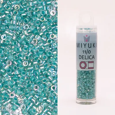 Miyuki Delica 11/0 Lined Aqua Blue AB DB079 7.2g Tube