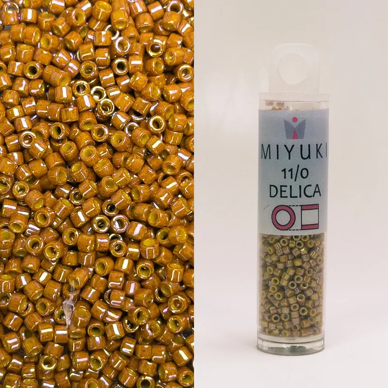 Miyuki Delica 11/0 Glazed Opaque Pistachio DB2272 7.2g Tube