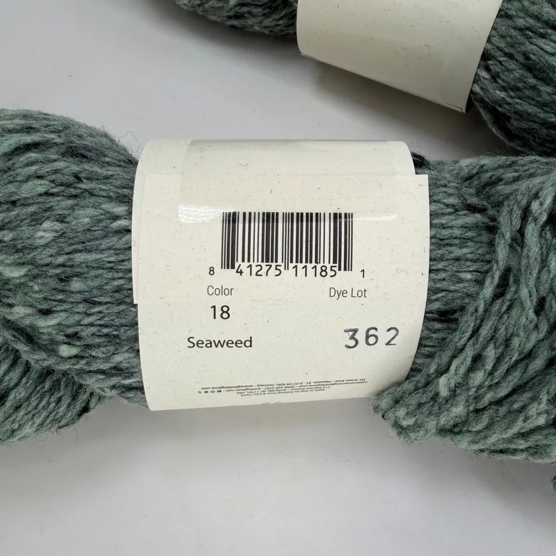 Queensland Collection Kathmandu Aran 100 Yarn Color 18 Seaweed Lot of 2 Skeins