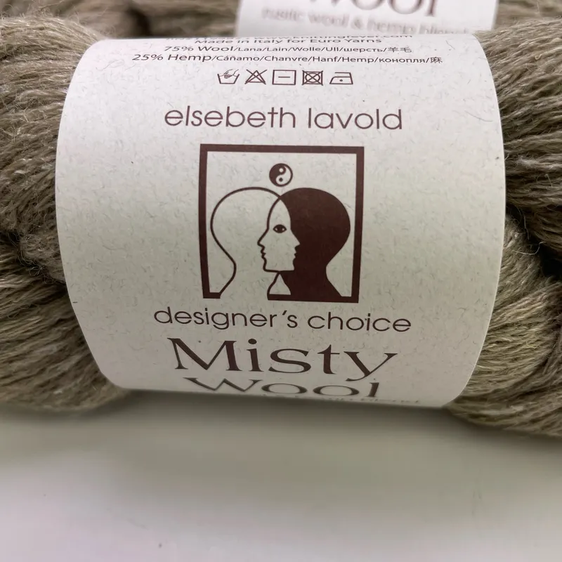 Elsebeth Lavold Misty Wool Yarn Color 16 Unbleached - Lot of 2 Hanks Dye Lot 65