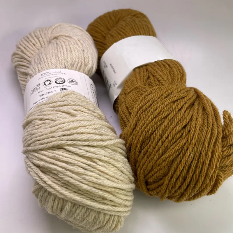 Juniper Moon Farm Santa Cruz Organic Merino Yarn Lot of 2 Cardamom & Ivory