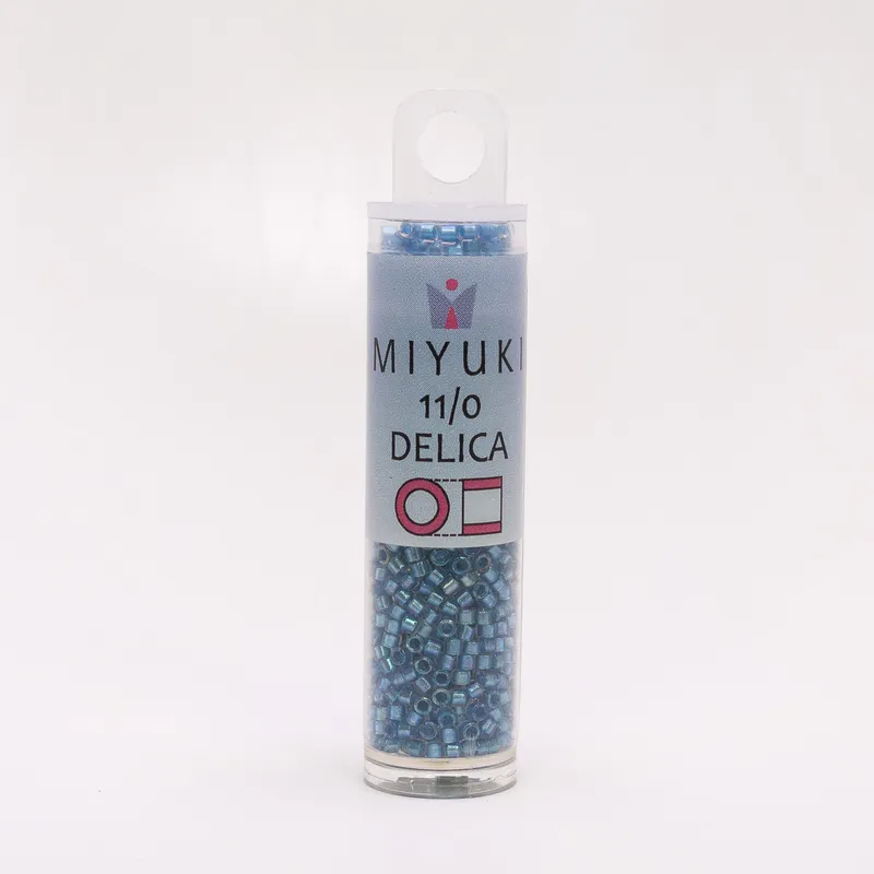 Miyuki Delica 11/0 Spkl Sky Blue Lined Crystal AB DB1762 7.2g Tube