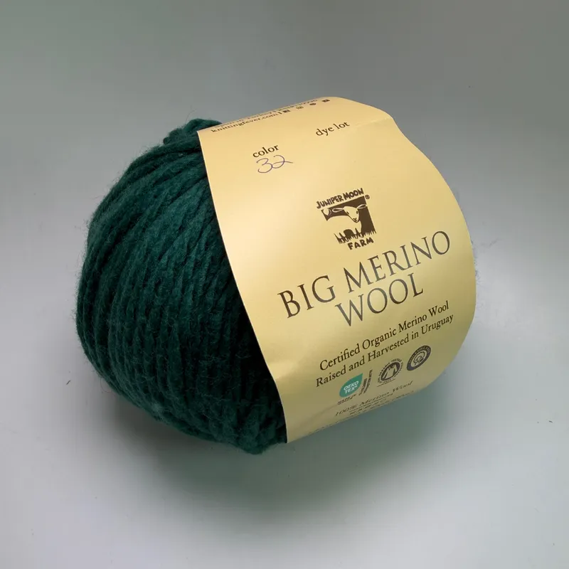 Juniper Moon Farm Big Merino Wool Yarn Color 32 Teal 100g Super Bulky Organic