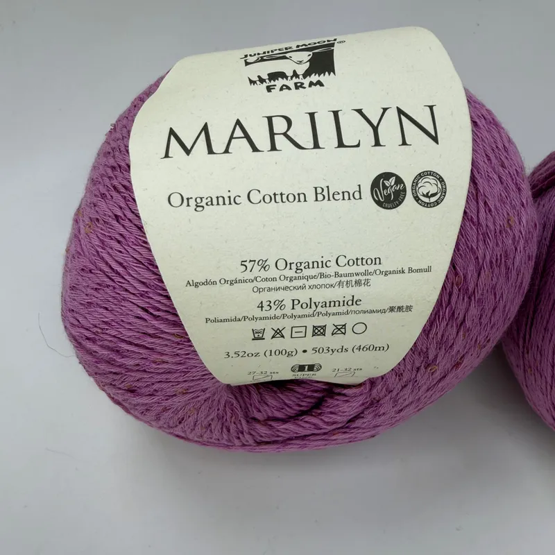 Lot of 2 Juniper Moon Farm Marilyn Yarn Color 12 Bombshell Organic Cotton Blend
