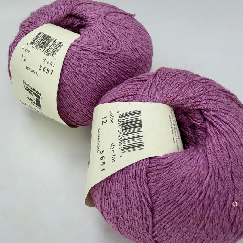 Lot of 2 Juniper Moon Farm Marilyn Yarn Color 12 Bombshell Organic Cotton Blend