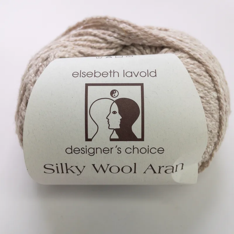 Elsebeth Lavold Silky Wool Aran Yarn Lot of 2 - Sandcastle 1020, Matched Dye Lot