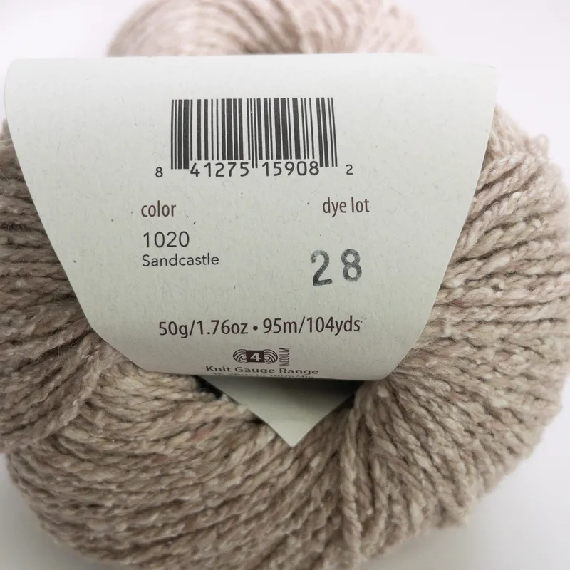 Elsebeth Lavold Silky Wool Aran Yarn Lot of 2 - Sandcastle 1020, Matched Dye Lot