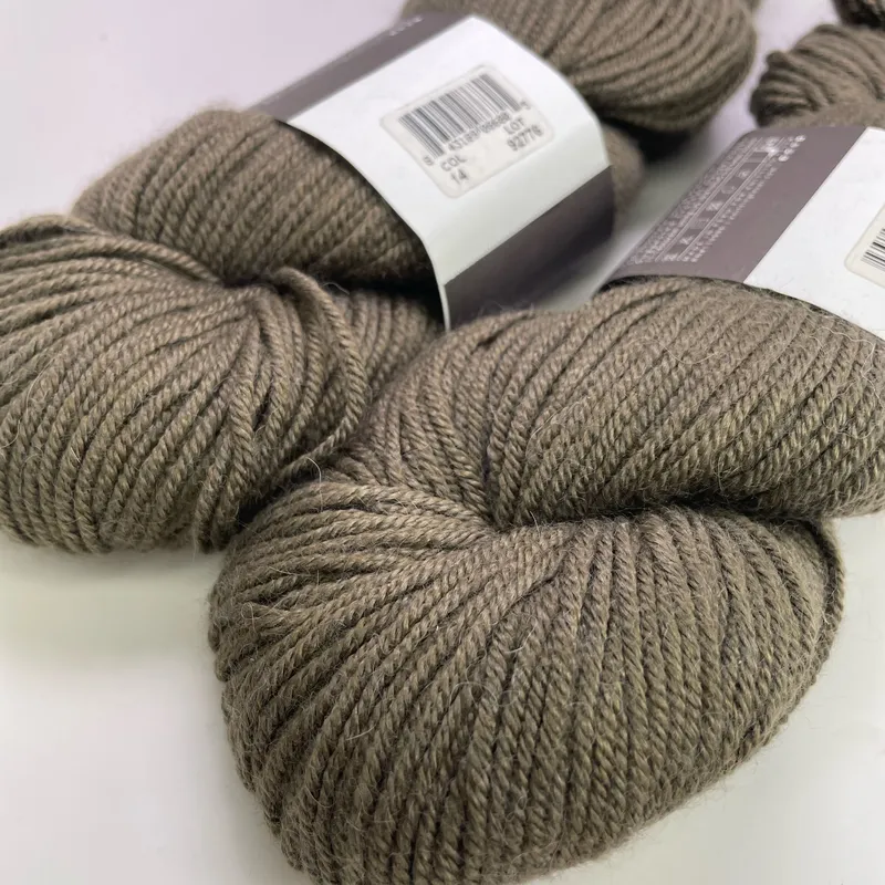 Ella Rae Cozy Alpaca Yarn Lot of 2 Hanks Color 14 Dark Taupe Worsted 200g Total
