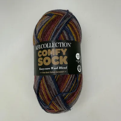 KFI Collection Comfy Sock Yarn Color 08 Gemini 100g Wool Blend Super Fine 1