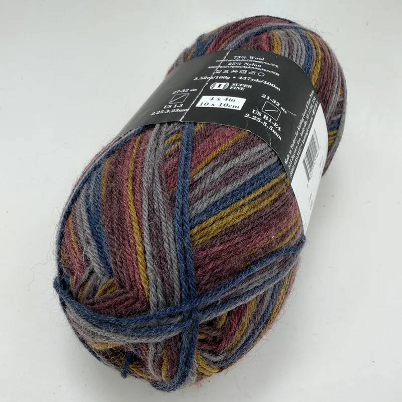 KFI Collection Comfy Sock Yarn Color 08 Gemini 100g Wool Blend Super Fine 1