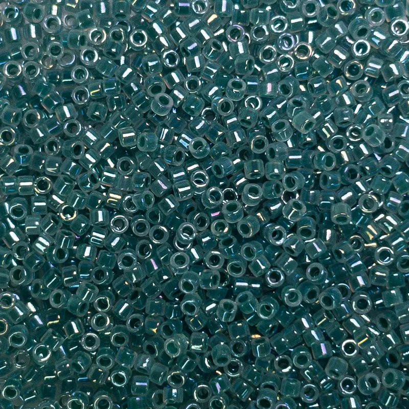 Miyuki Delica 11/0 Forest Green Lined Opal AB DB1768 7.2g Tube