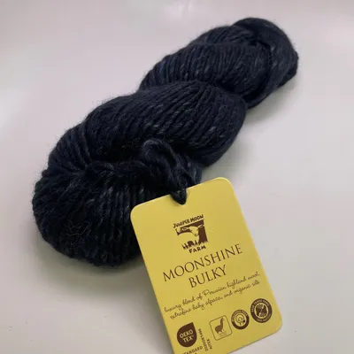 Juniper Moon Farm Moonshine Bulky Yarn Color 03 Navy Blue 100g Wool Alpaca Silk