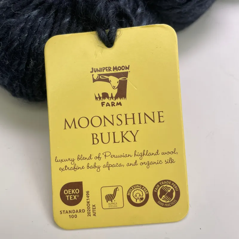Juniper Moon Farm Moonshine Bulky Yarn Color 03 Navy Blue 100g Wool Alpaca Silk