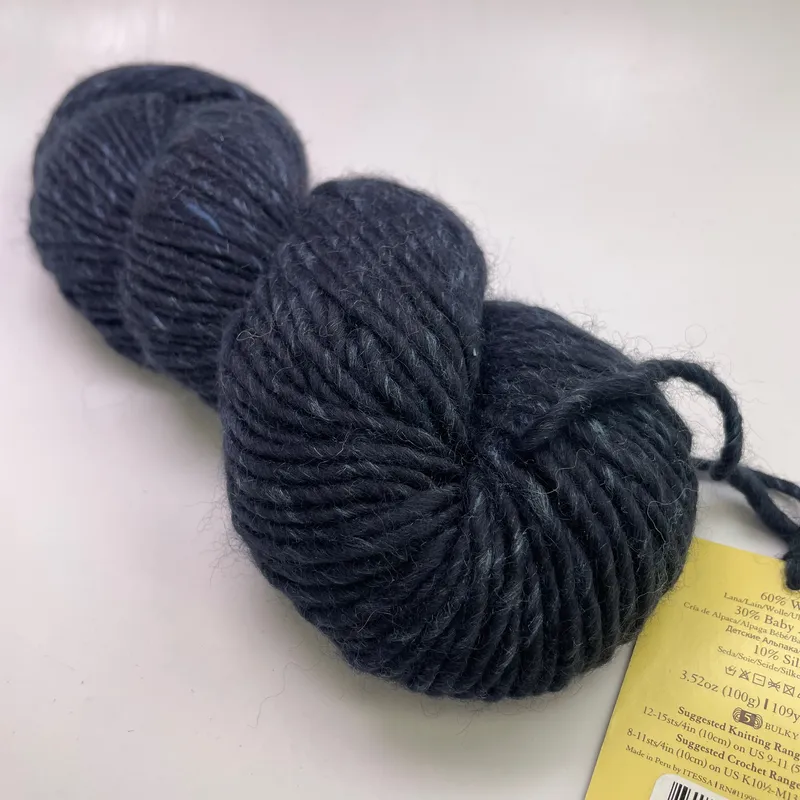 Juniper Moon Farm Moonshine Bulky Yarn Color 03 Navy Blue 100g Wool Alpaca Silk