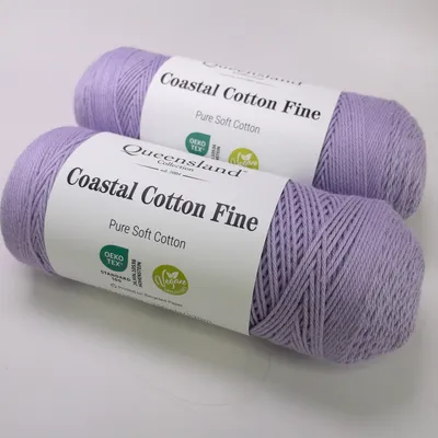 Queensland Collection Coastal Cotton Fine Yarn - Wisteria 2018 - Lot of 2 Match