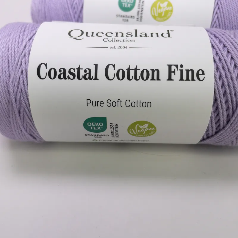 Queensland Collection Coastal Cotton Fine Yarn - Wisteria 2018 - Lot of 2 Match
