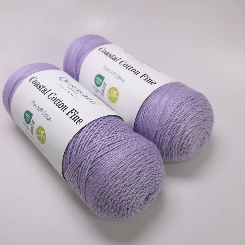 Queensland Collection Coastal Cotton Fine Yarn - Wisteria 2018 - Lot of 2 Match