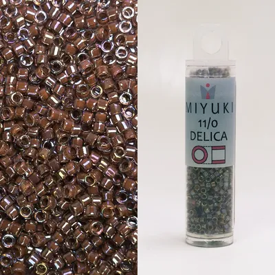 Miyuki Delica 11/0 Cocoa Lined Crystal AB DB1732 7.2g Tube