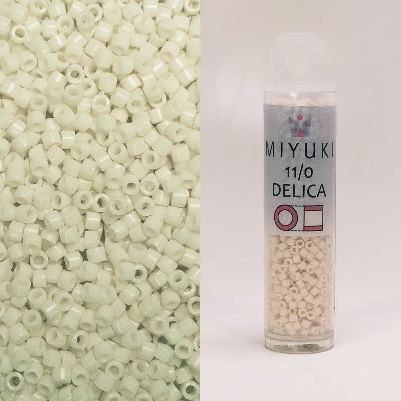 Miyuki Delica 11/0 OP Bisque White DB1490 7.2g Tube