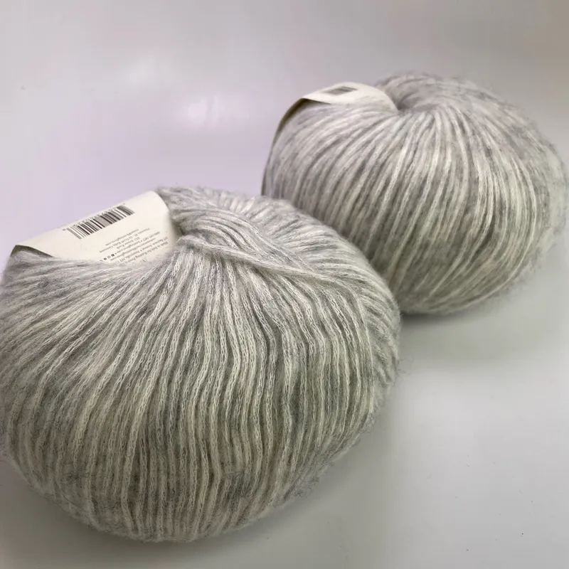 Lot of 2 Juniper Moon Farm Cotton + Merino Yarn Color 03 Dove 200g Total