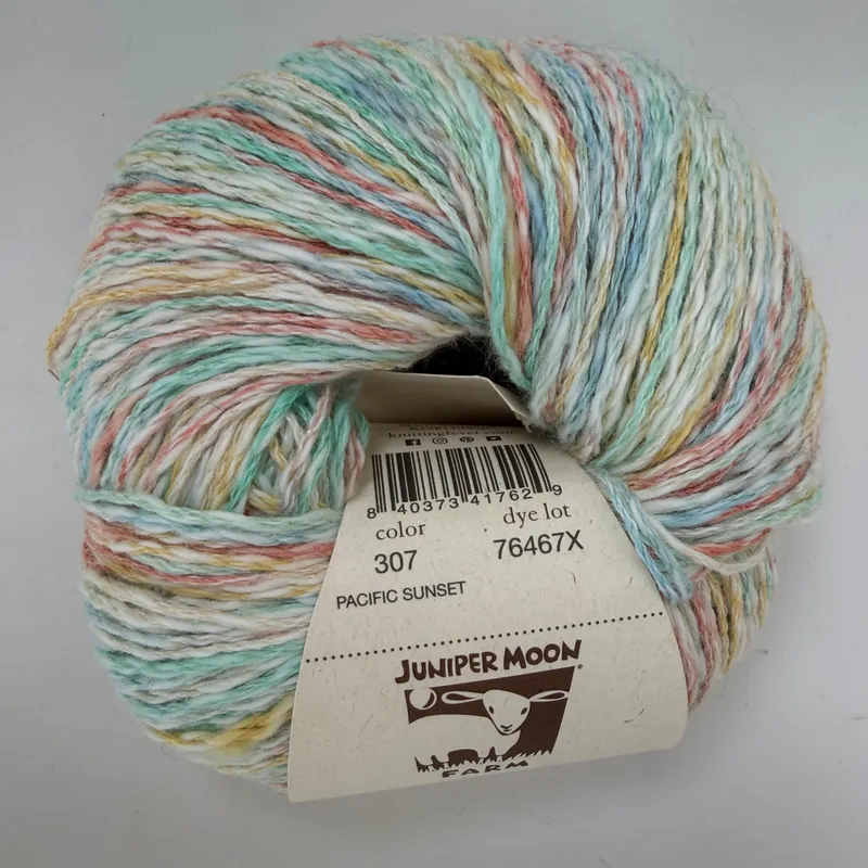 Juniper Moon Farm Zooey Spray Yarn 100g Color 307 Pacific Sunset Cotton Linen