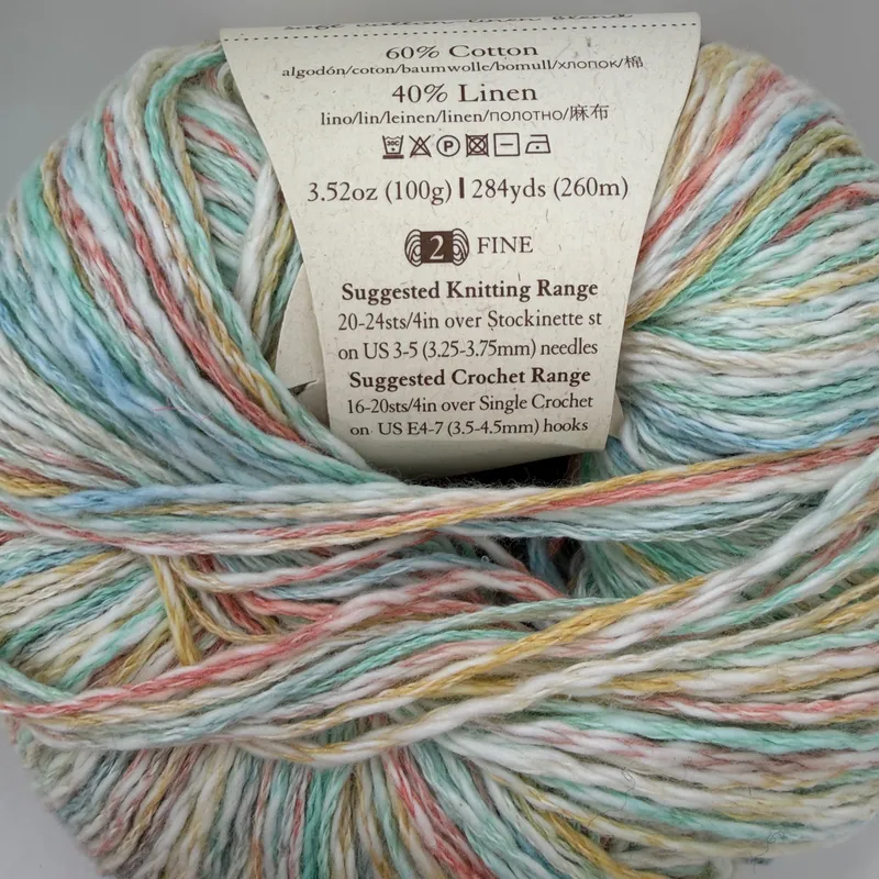 Juniper Moon Farm Zooey Spray Yarn 100g Color 307 Pacific Sunset Cotton Linen