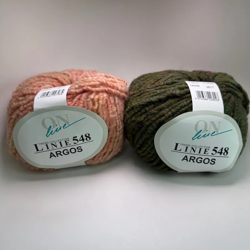 Lot of 2 ONline Linie 548 Argos Yarn 100g Skeins Colors 0002 & 0006 Bulky Weight