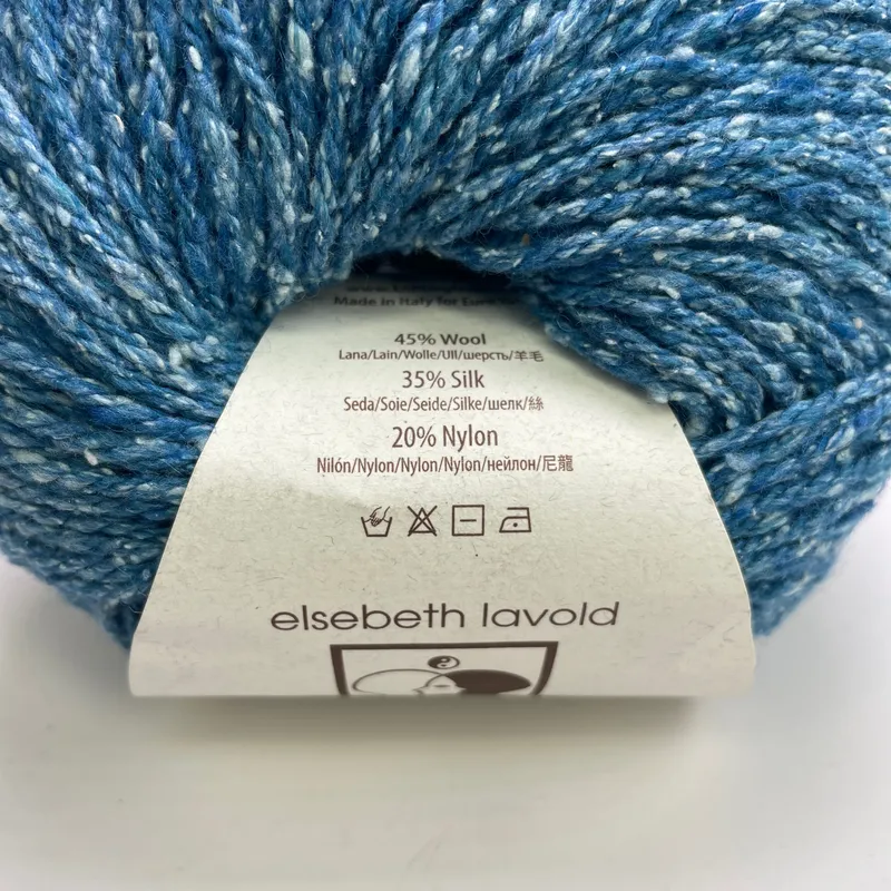 Elsebeth Lavold Silky Wool Aran Yarn Lot of 2 - Color 1033 Capri Blue Dye Lot 29
