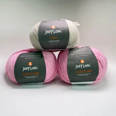 Jody Long Yarn Lot - 2 Coastline Bikini & 1 Ciao Stone Skeins - Made in Italy