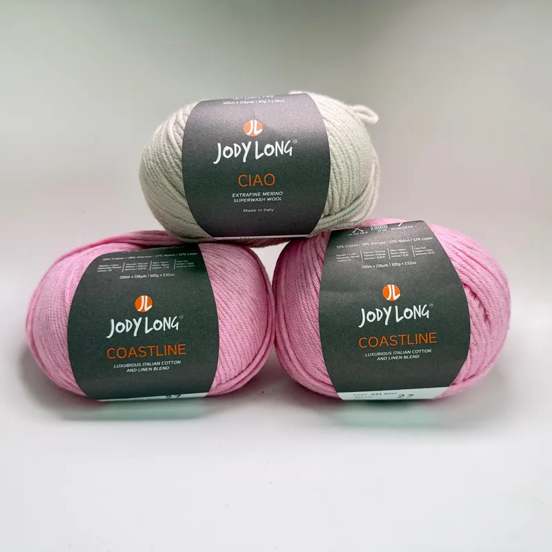 Jody Long Yarn Lot - 2 Coastline Bikini & 1 Ciao Stone Skeins - Made in Italy