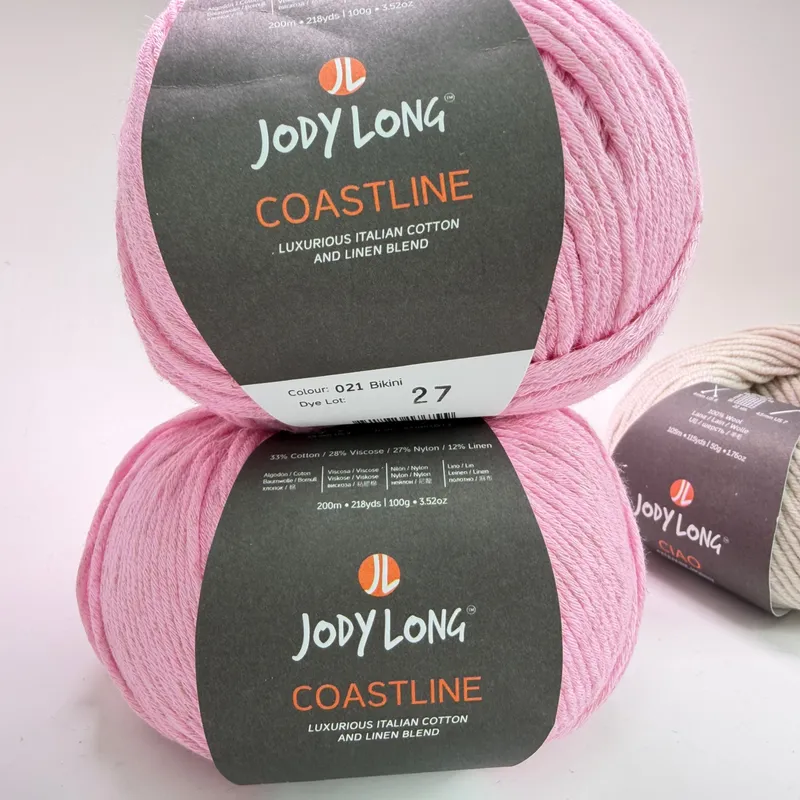 Jody Long Yarn Lot - 2 Coastline Bikini & 1 Ciao Stone Skeins - Made in Italy