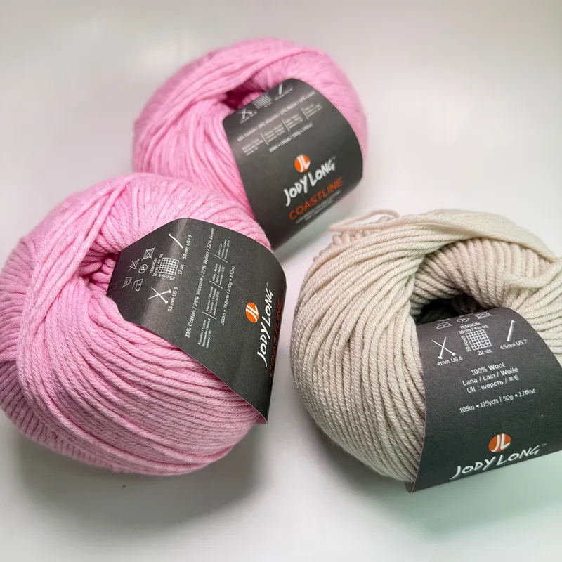 Jody Long Yarn Lot - 2 Coastline Bikini & 1 Ciao Stone Skeins - Made in Italy