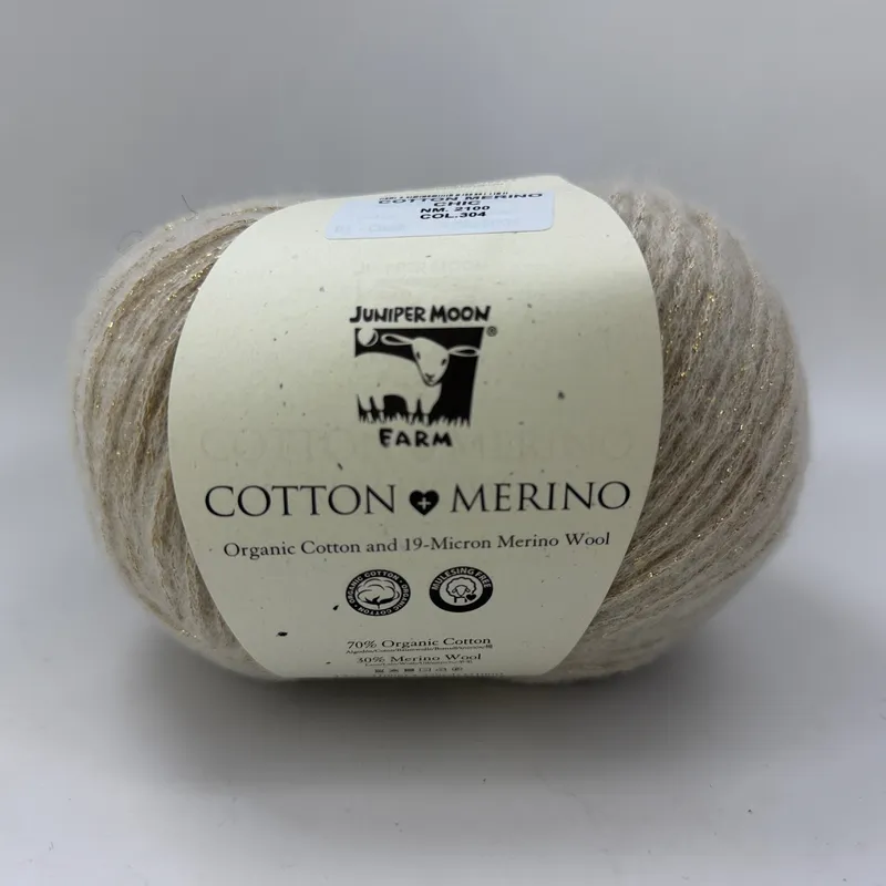 Juniper Moon Farm Cotton + Merino Chic Yarn Ball 100g 229 yds Color 304 Italy