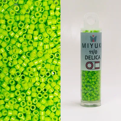 Miyuki Delica 11/0 Duracoat Opaque Kiwi DB2121 7.2g Tube