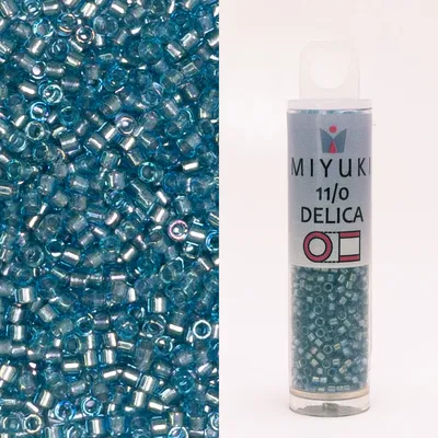 Miyuki Delica 11/0 Fancy Lined Silver Sky DB2383 7.2g Tube