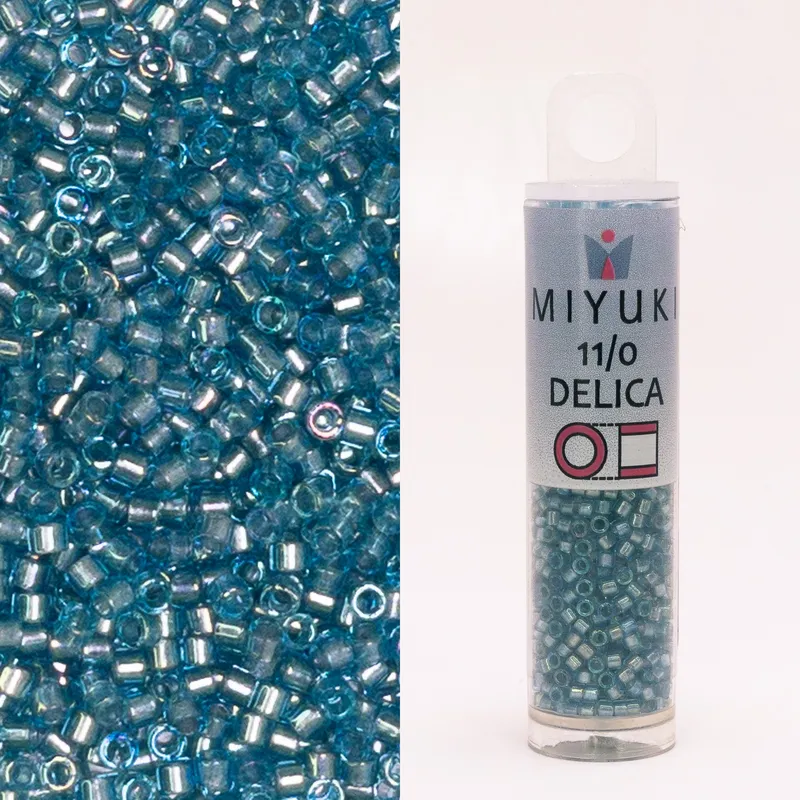 Miyuki Delica 11/0 Fancy Lined Silver Sky DB2383 7.2g Tube