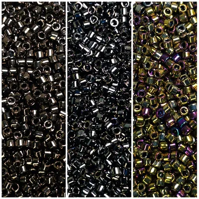 Miyuki Delica 11/0 Dark Metallic Collection DB022 DB026 DB029 3 Tubes